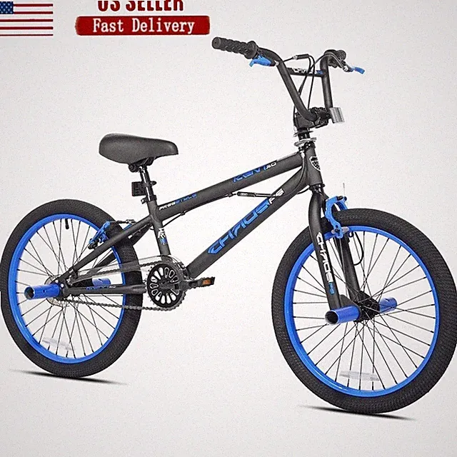20 In Boys Freestyle BMX Bike Single Speed Adjustable Seat Steel Frame Tricks