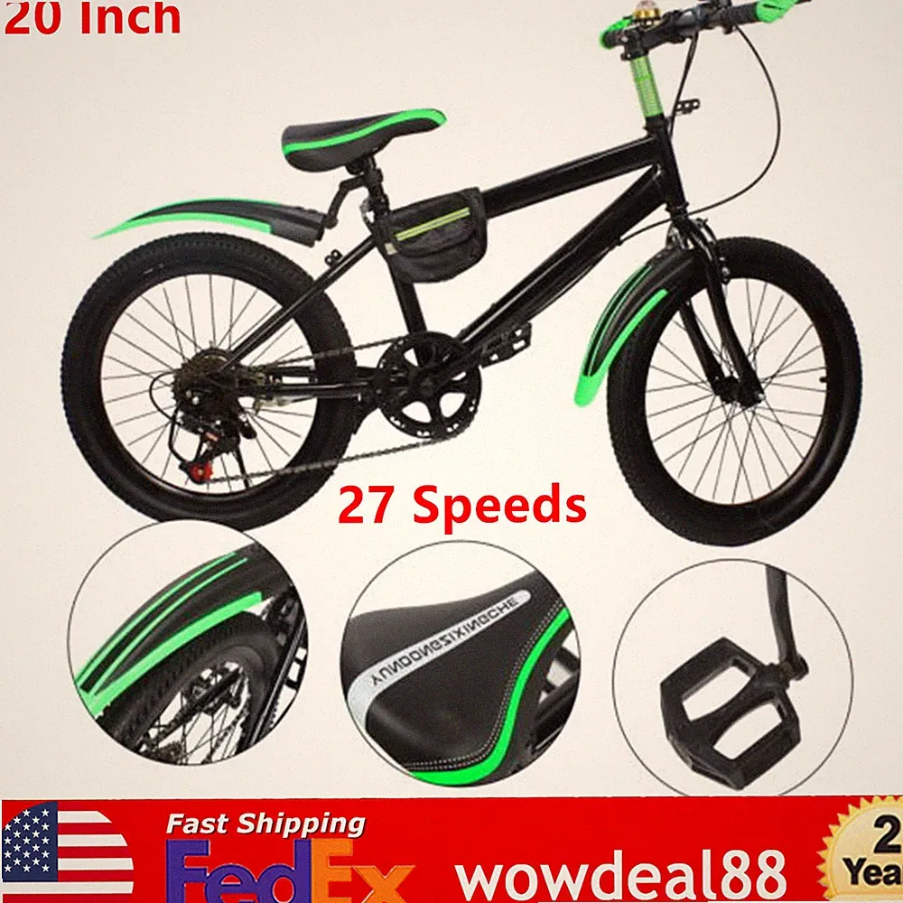 20 Inch Mountain Bike 7-Speed Carbon Steel Children Kids Disc Brake Bicycle Bike