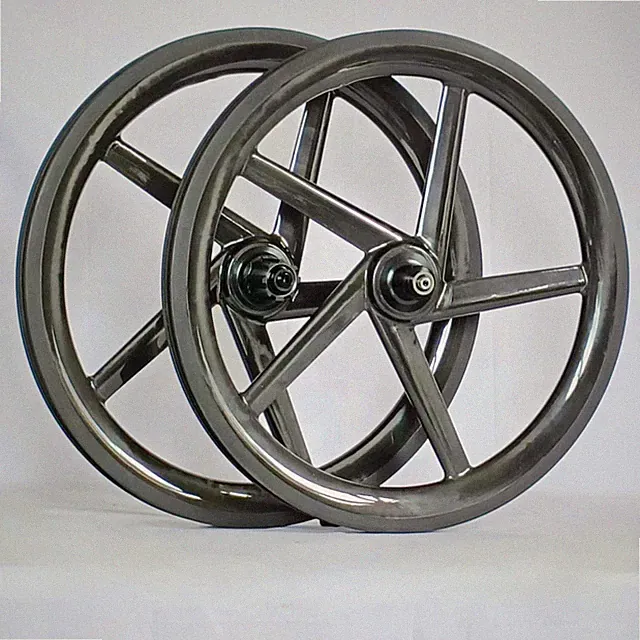 20In 406 Carbon 5 Spokes Wheelset Folding Bmx Fixed Gear Bicycle Wheels Clincher