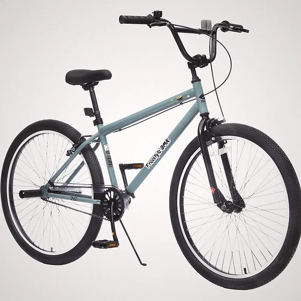 26 in Freestyle Bike for Teens Steel Frame Single-Speed Bicycle with 2 Pegs