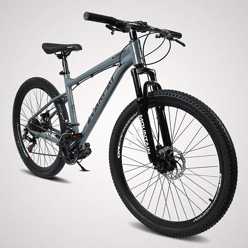 26" Mountain Bike with Disc Brakes Carbon Steel Frame 21 Speed MTB Road Bicycle