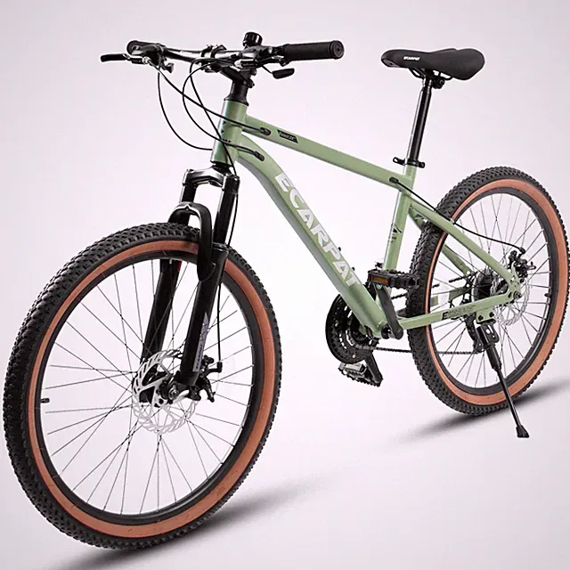 24" Teenagers Mountain Bike 21 Speed Carbon Steel Bicycle with Disc Brakes