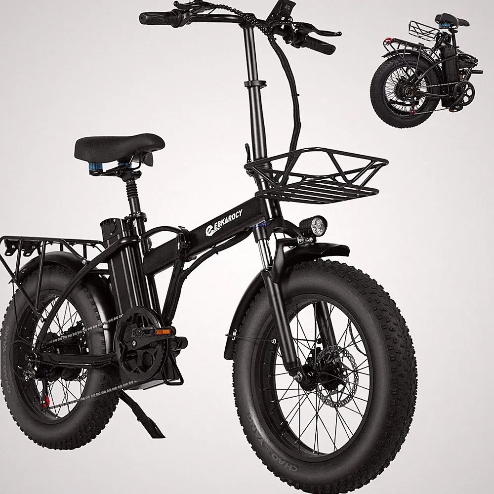 EBKAROCY Folding Electric Bike 750W 400W 48V Fat Tire Adult E-bike