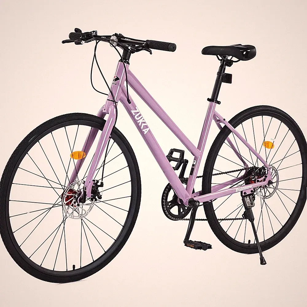 7 Speed Hybrid Bike Disc Brake 700C Road Bike for Men Women's City Bicycle