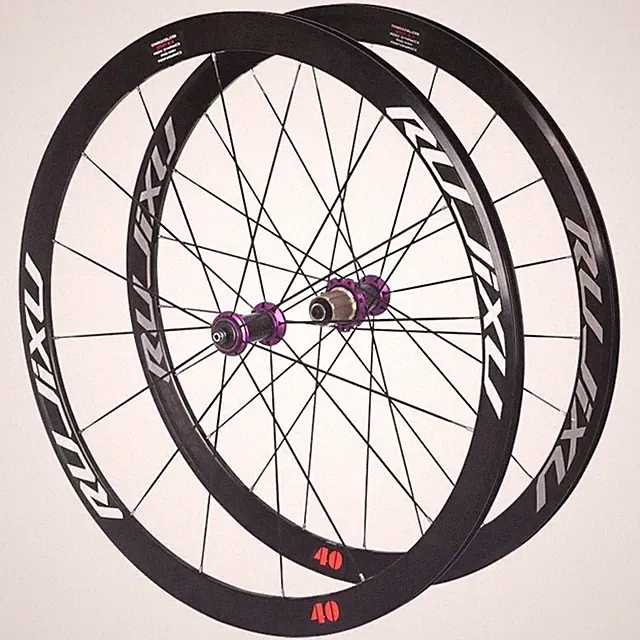 700C Carbon Fiber Tube Hubs City Road Bicycle Wheel Set Clincher V Brake Wheels