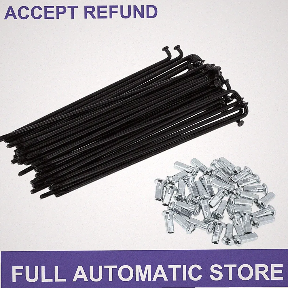 Bicycle Spokes 12G 125mm Length Bike Wheel Spokes Carbon Steel Black 1 Set