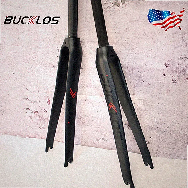 BUCKLOS 28.6mm 700C Full Carbon Fiber Road Bike Rigid Fork C Brake Offset 35mm