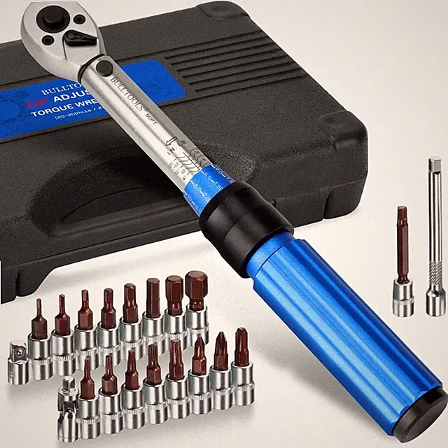 BULLTOOLS 1/4" Bike Torque Wrench Set 20-200 in-lb 27PCS MTB Repair Kit