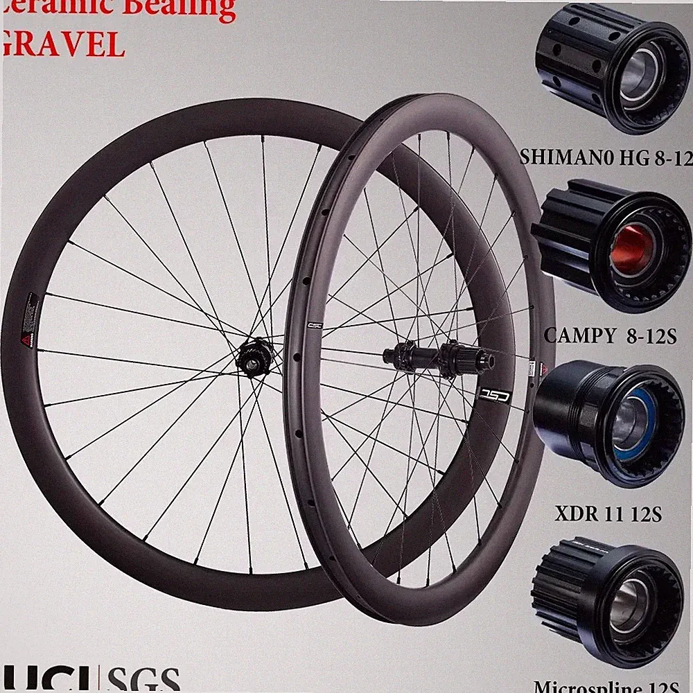 Carbon Wheelset Disc Brake Cyclocross Mountain Bicycle 700C Wheels Center Lock