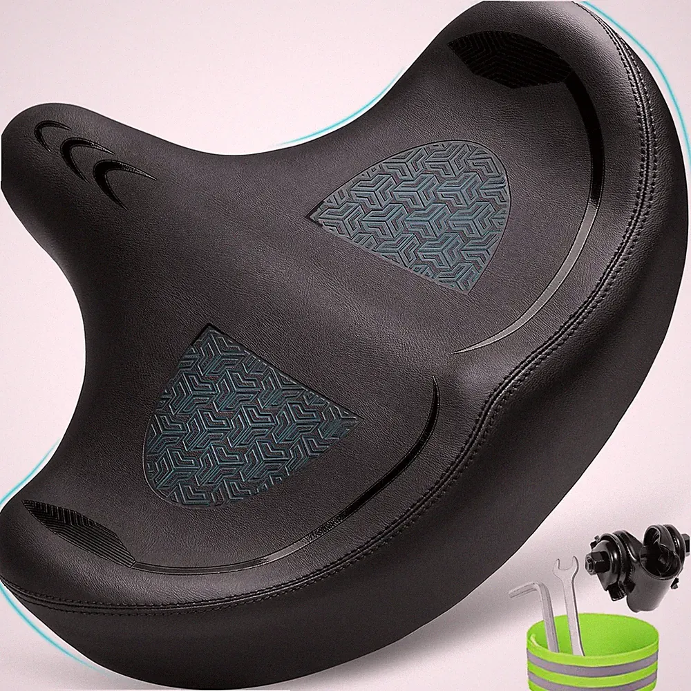 CDYWD Oversized Bike Seat for Men & Women Comfort Extra Wide Bicycle Seat