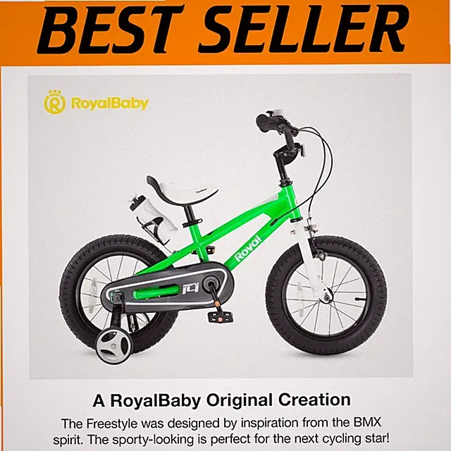 Creative Freestyle Kids BMX Bike, Maximum Stability & Safety/