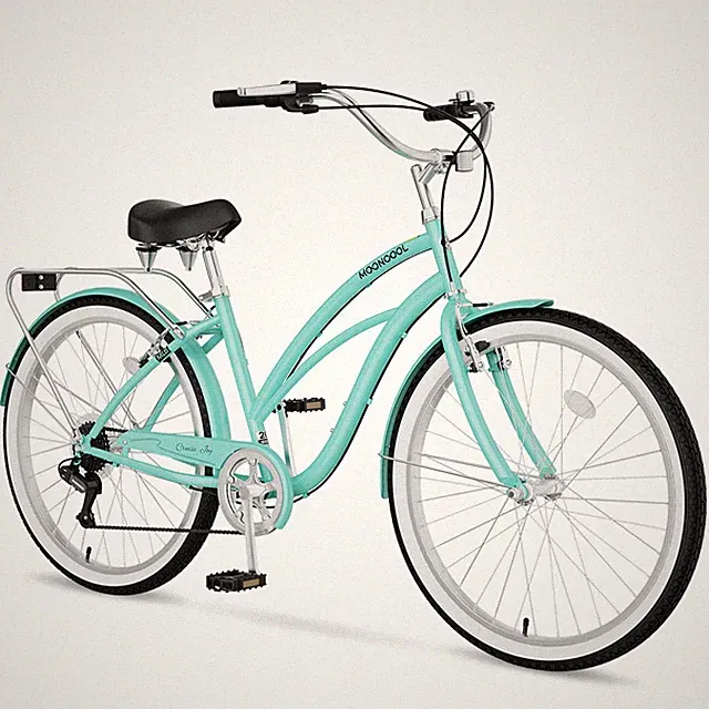 DoCred 24/26 Inch Beach Cruiser Bike,7 Speed Adult City Bicycle for Men & Women