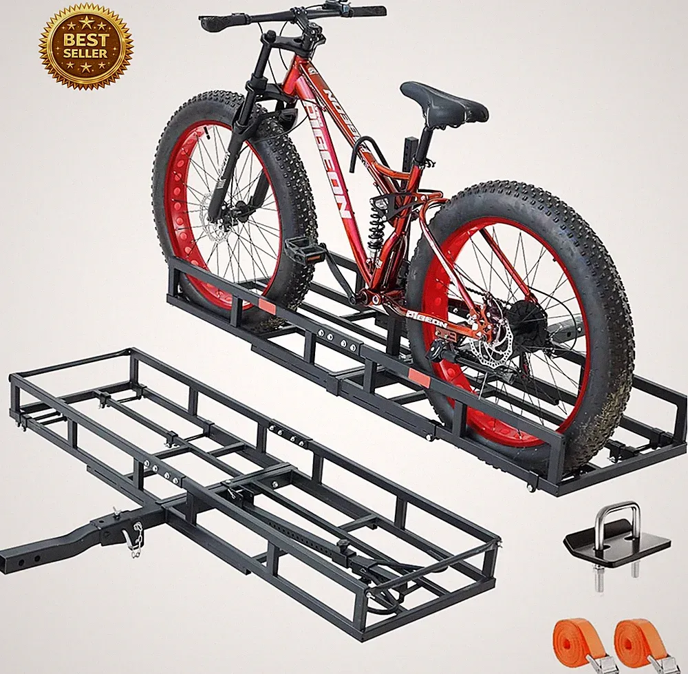 Heavy Duty 2 Bike Hitch Rack Ebike Carrier 2" Receiver Fat Tire Cargo Combo