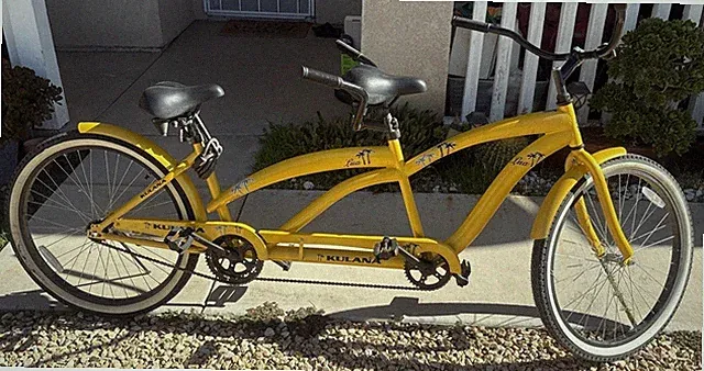 Kulana Lua Tandem Cruiser Bike 26" Wheels – Yellow – Local Pickup Only