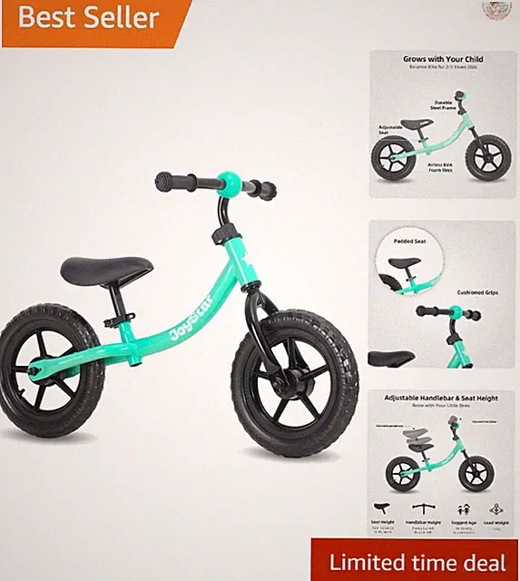 Lightweight Toddler Balance Bike with Puncture-Resistant Tires - Gift for Kids