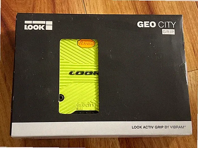LOOK Geo City Grip Mountain MTB Bike Pedals Platform 9/16" Lime Double Sided NIB