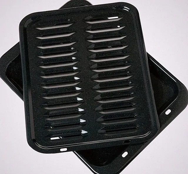 neral Electric Appliances Broiler Pan with Rack for Oven, Non-Stick Pan, 2 Piec