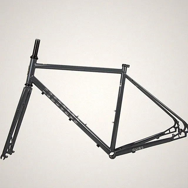 Road Bicycle Steel Frame Disc Brake Gravel Off-Road Bike Frameset Carbon Fork