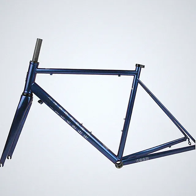Road Bicycle Steel Frame Seamless Heat Treated Chromium Frame Carbon Front Fork