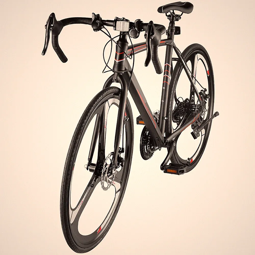 Road Bike Racing Bicycle 700C Shimano 21 Speeds Carbon Steel Frame Disc Brake