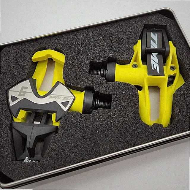 Time Xpresso 6 Plasma Yellow Clipless MTB Bicycle Pedals OPEN PACKAGE