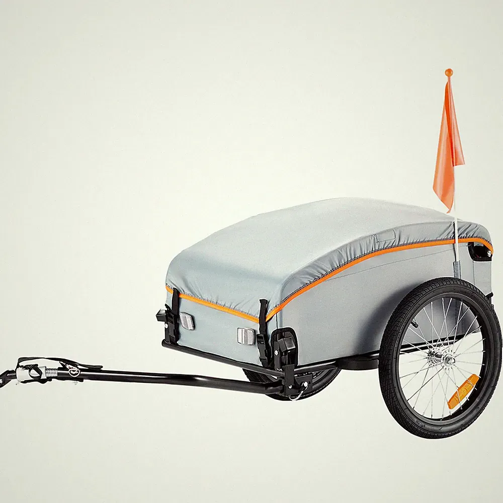 Uimoso Bike Cargo Trailer Bicycle Carrier Storage Cart 100 lbs Load Carbon Steel