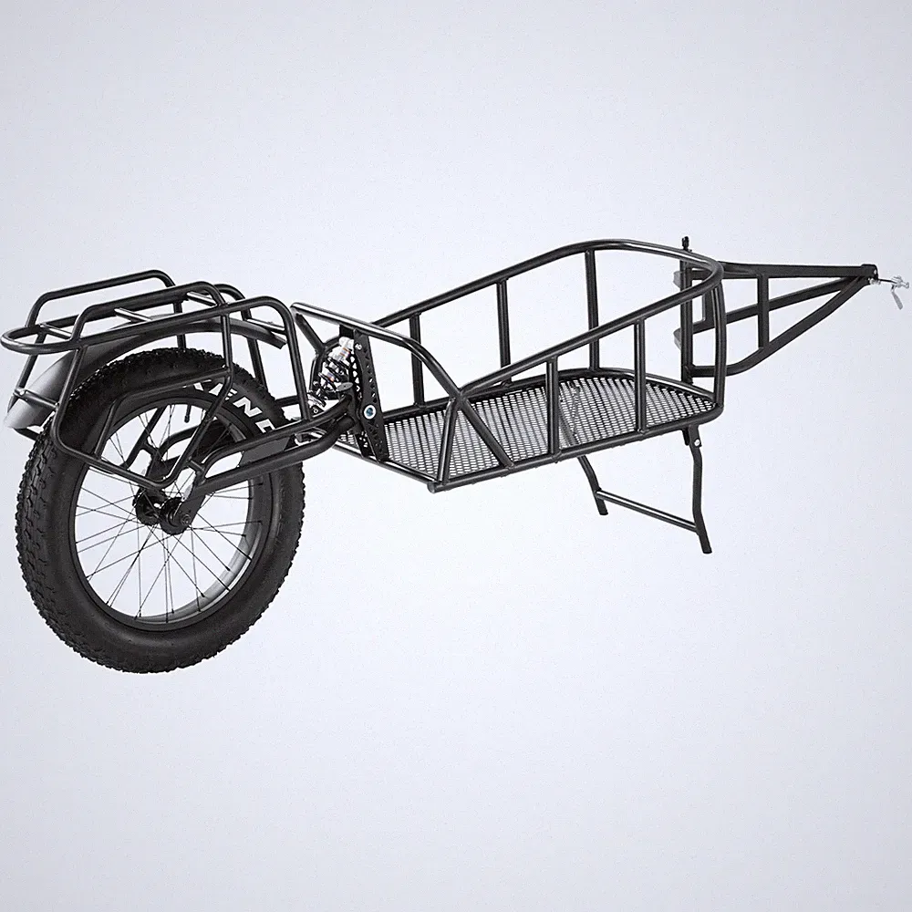 VEVOR Bike Cargo Trailer Bicycle Carrier Storage Cart 70 lbs Load Carbon Steel
