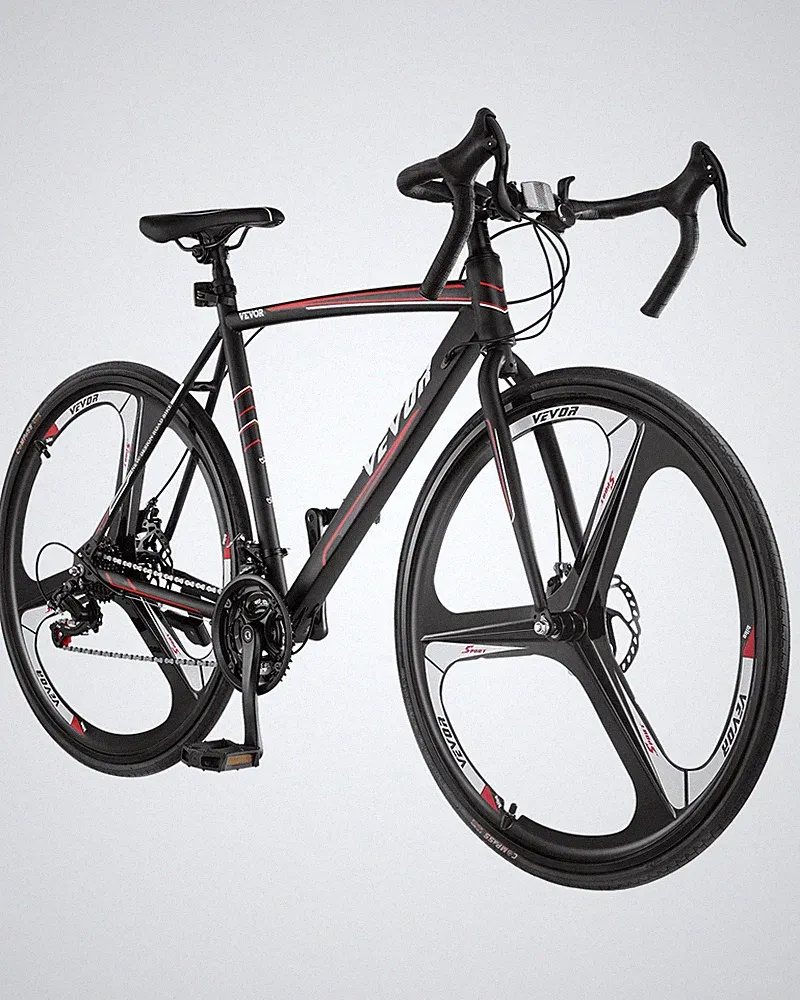 VEVOR Road Bike Racing Bicycle 700C Shimano 21 Speeds Carbon Steel Frame Disc